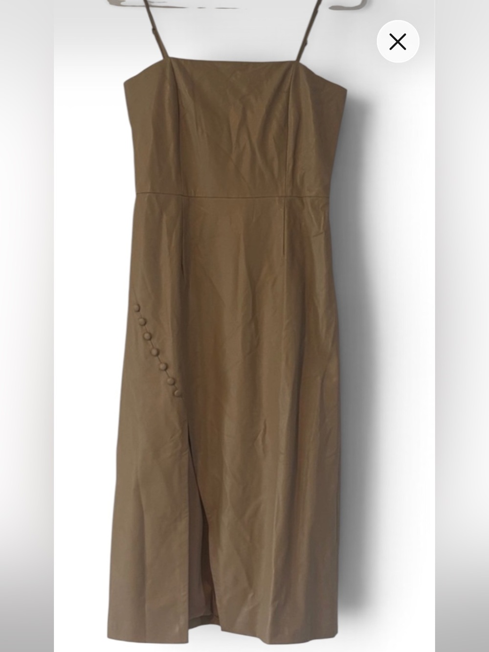 Bodicone midi leather look Beige Dress S
